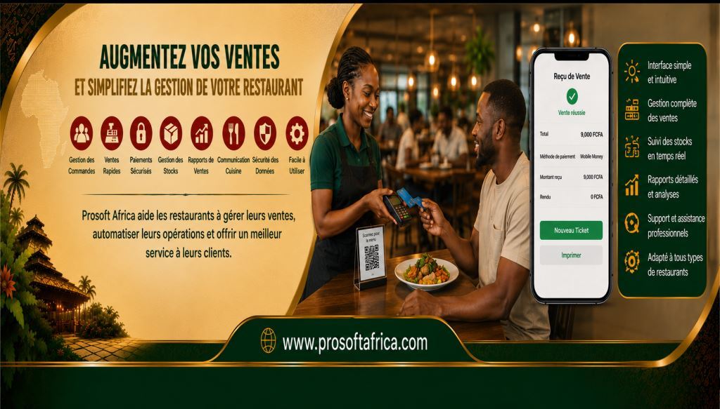 Logiciel Point de Vente Restaurant Cameroun 2
