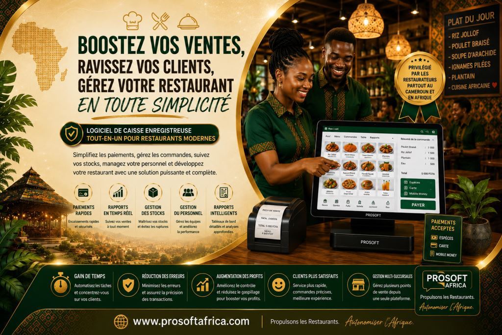 Logiciel de Caisse Enregistreuse Restaurant Yaoundé 2