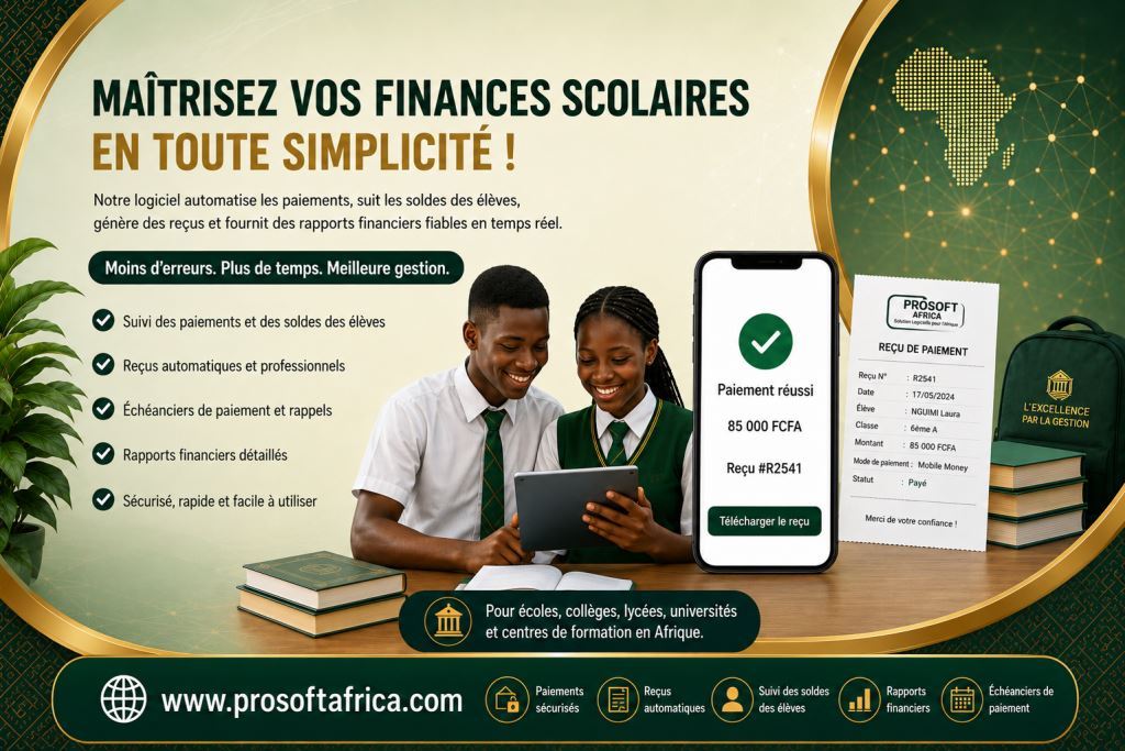 Logiciel de gestion des frais scolaires à Yaoundé 2