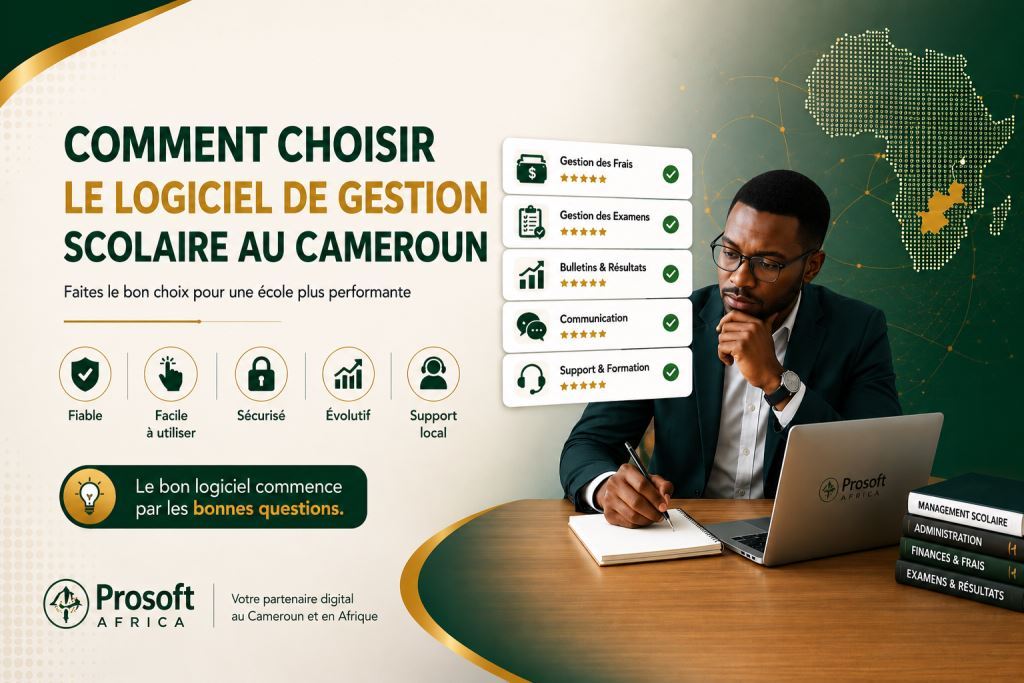 Tableau de bord du logiciel de gestion scolaire pour les écoles au Cameroun et en Afrique