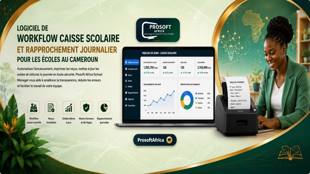 Logiciel de workflow caisse scolaire et rapprochement journalier