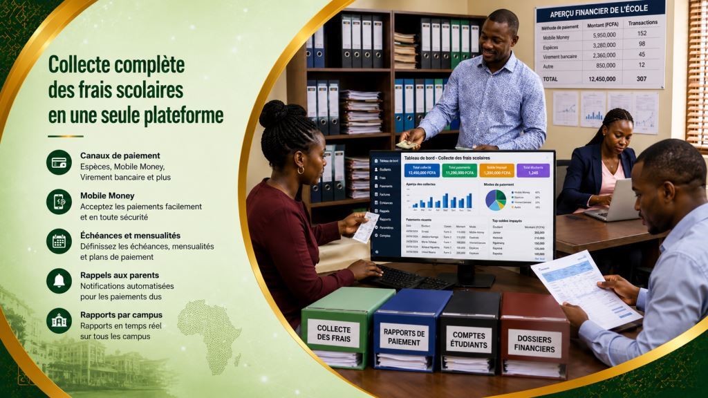 Personnel-africain-utilisant-un-logiciel-de-collecte-et-de-paiement-des-frais-scolaires-à-Yaoundé-et-Douala.