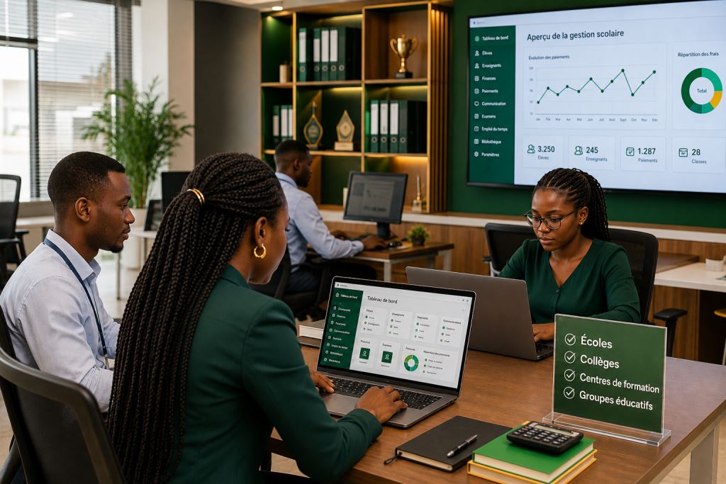 Personnel-africain-utilisant-un-tableau-de-bord-financier-scolaire-avec-le-soutien-de-Prosoft-Africa.