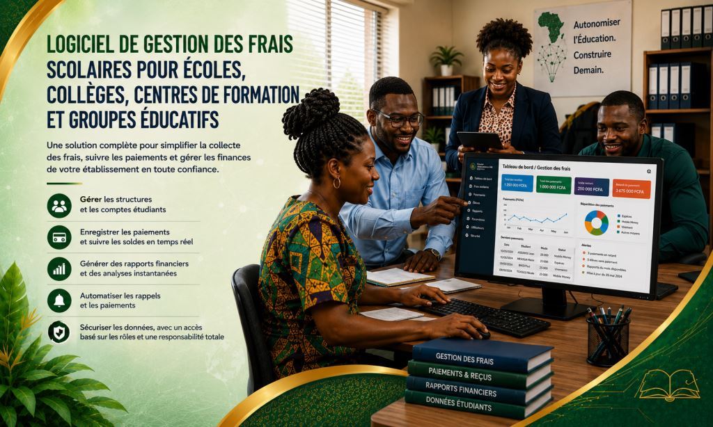 Personnel-utilisant-un-logiciel-de-gestion-des-frais-de-scolarité-à-Yaoundé-et-Douala-accompagné-par-Prosoft-Africa