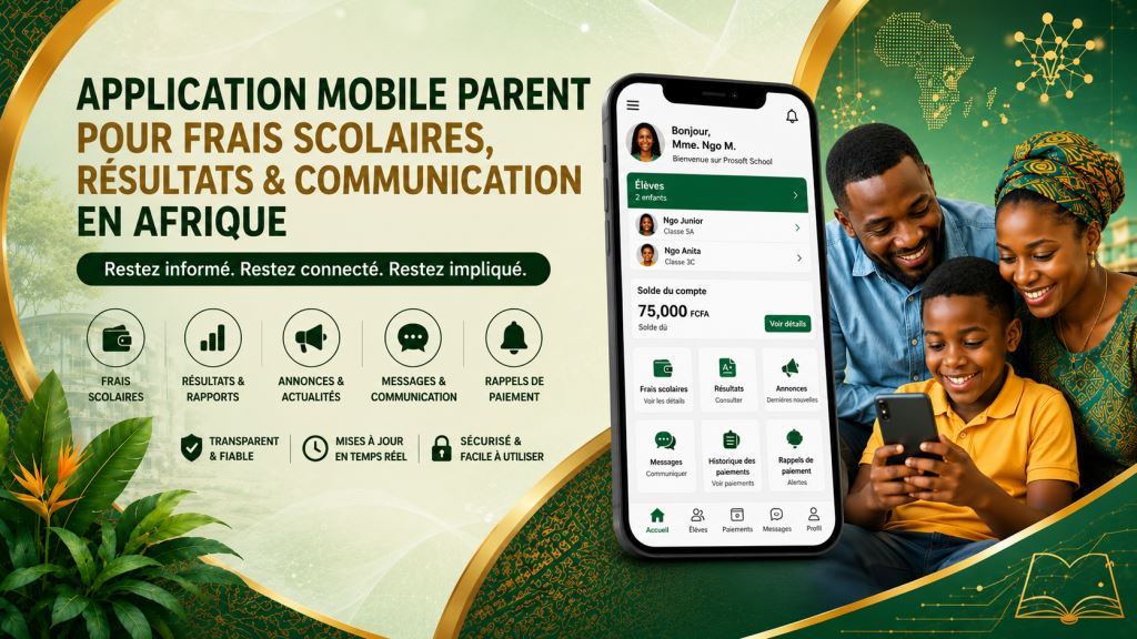application parent école Afrique avec le logiciel Prosoft Africa au Cameroun et en Afrique
