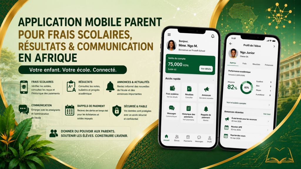 application parent école Afrique avec le logiciel Prosoft Africa au Cameroun et en Afrique2