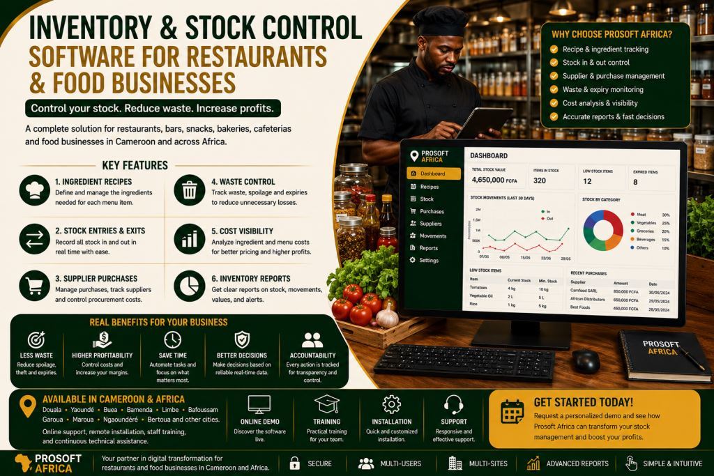 restaurant inventory and stock control software with Prosoft Africa support.