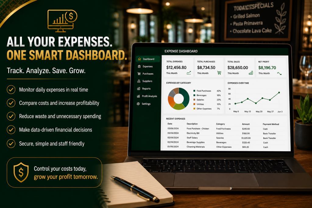 African staff using restaurant expense tracking software Cameroon 