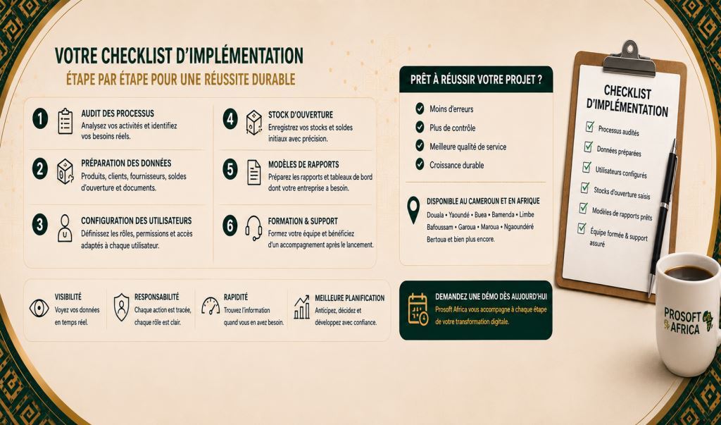 Checklist de mise en place d’un logiciel de gestion pour PME au Cameroun et en Afrique 2