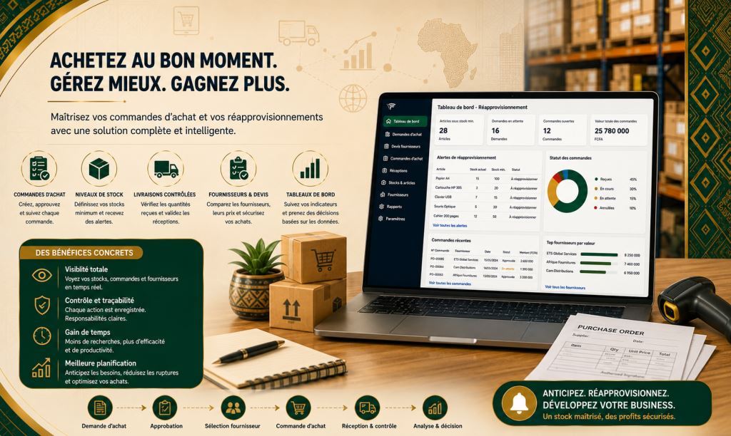 Logiciel de bons de commande et planification du réapprovisionnement pour entreprises 2