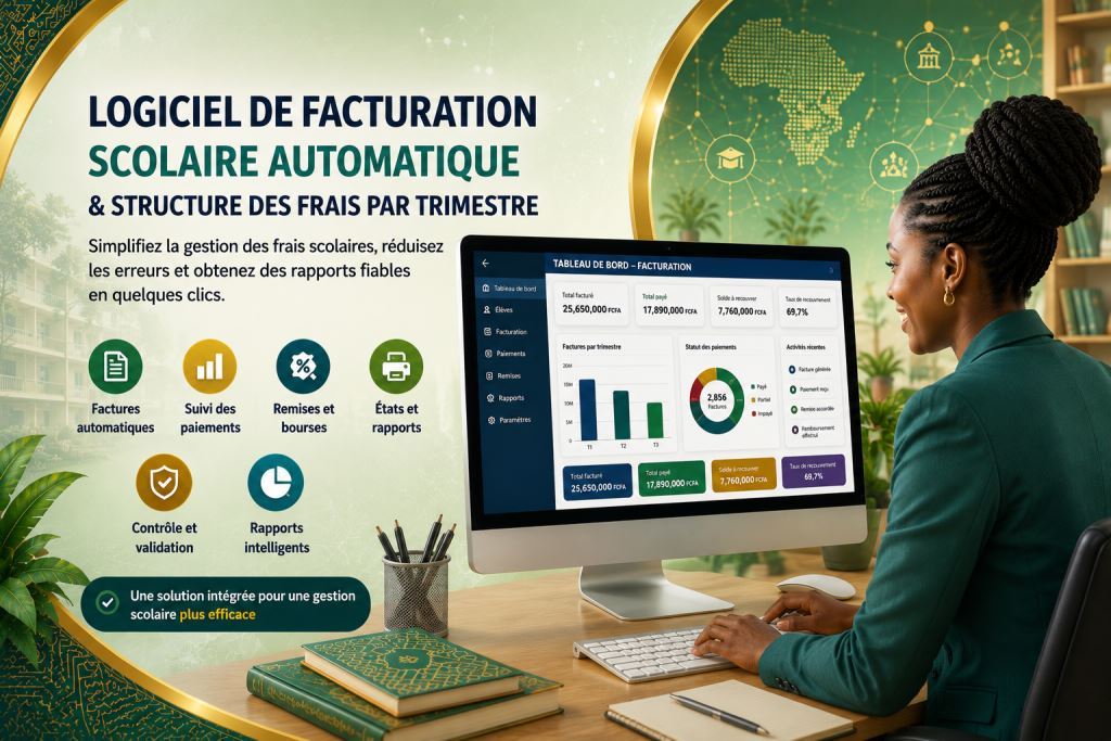Logiciel de facturation scolaire automatique et structure des frais par trimestre
