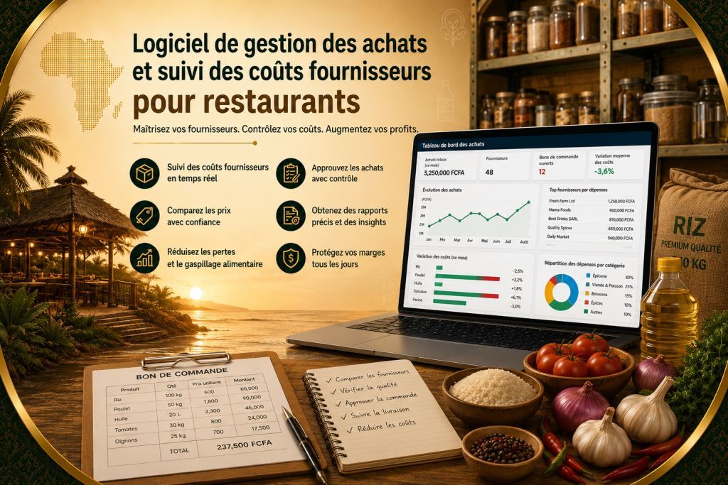 Logiciel de gestion des achats restaurant et suivi des coûts fournisseurs