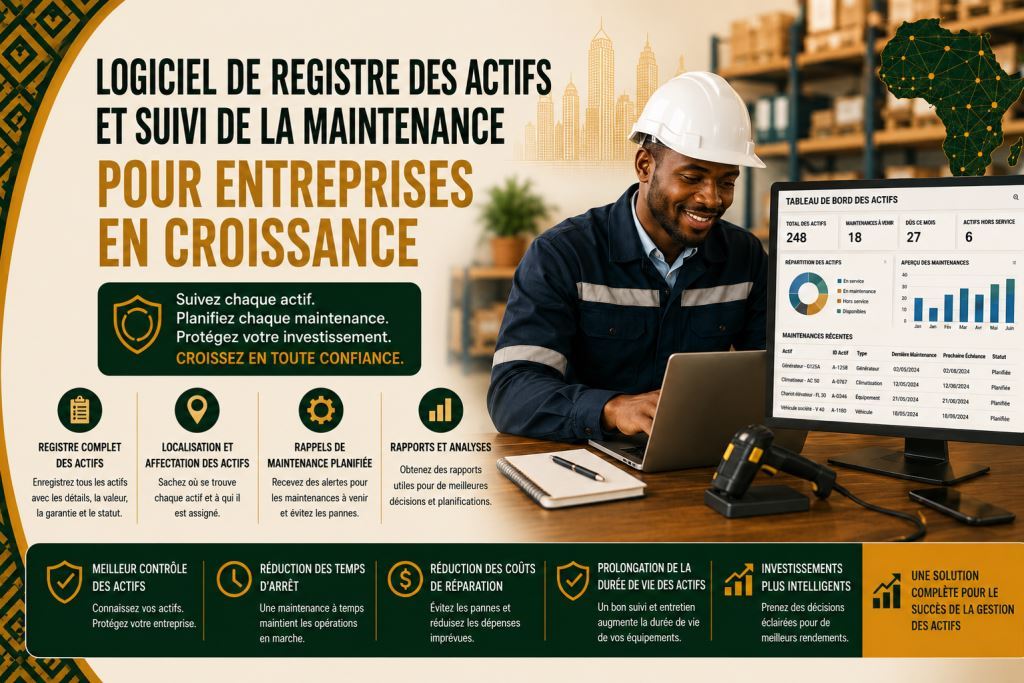 Logiciel de gestion et de suivi de la maintenance des actifs pour les entreprises en Afrique