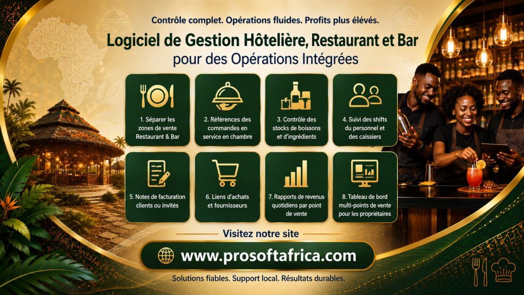 Logiciel de gestion restaurant et bar d'hotel pour opérations integrées 2