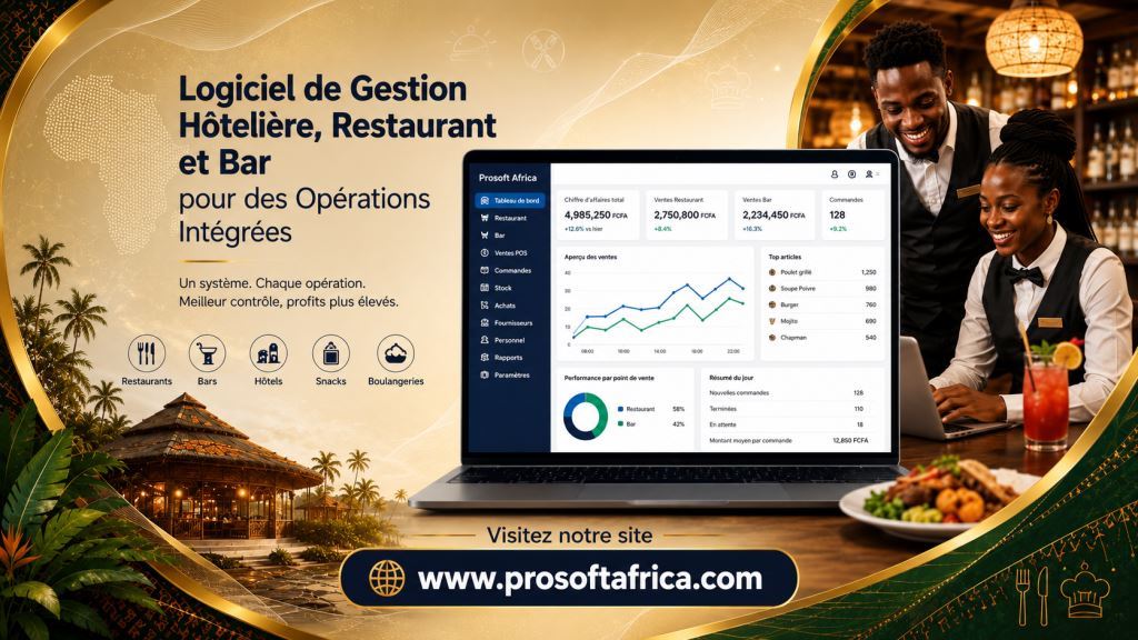 Logiciel de gestion restaurant et bar d'hotel pour opérations integrées