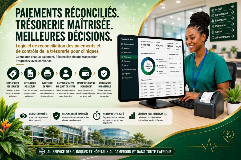 Logiciel de rapprochement des paiements et contrôle caisse clinique1