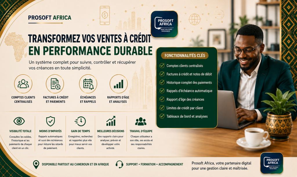 Logiciel de ventes à crédit et suivi des soldes clients pour PME 2