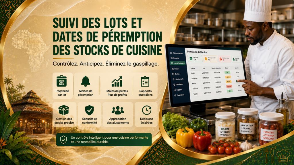 Suivi des lots et dates de peremption en cuisine pour restaurants et hotels