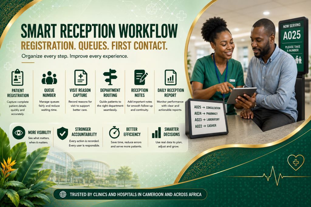 clinic reception workflow software Cameroon with Prosoft Africa software in Cameroon and Africa2