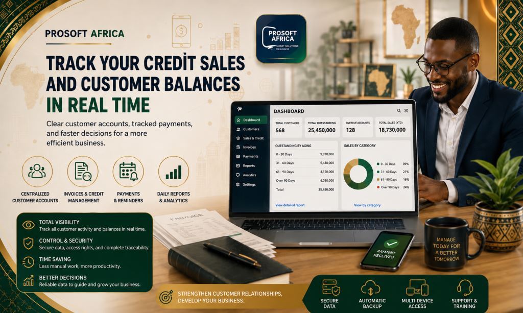 customer balance tracking software SMEs Cameroon with Prosoft Africa software in Cameroon and Africa