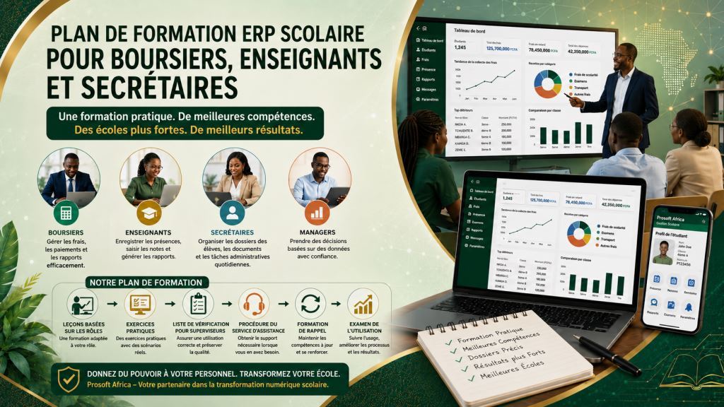 formation ERP scolaire Cameroun avec le logiciel Prosoft Africa au Cameroun et en Afrique