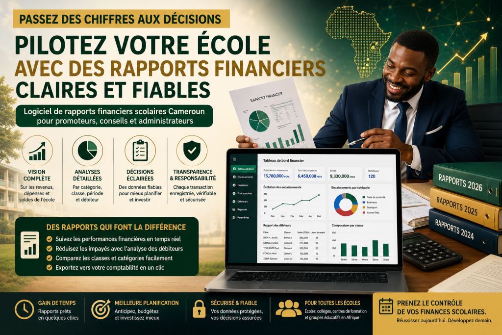 logiciel de rapports financiers scolaires Cameroun avec le logiciel Prosoft Africa au Cameroun et en Afrique2