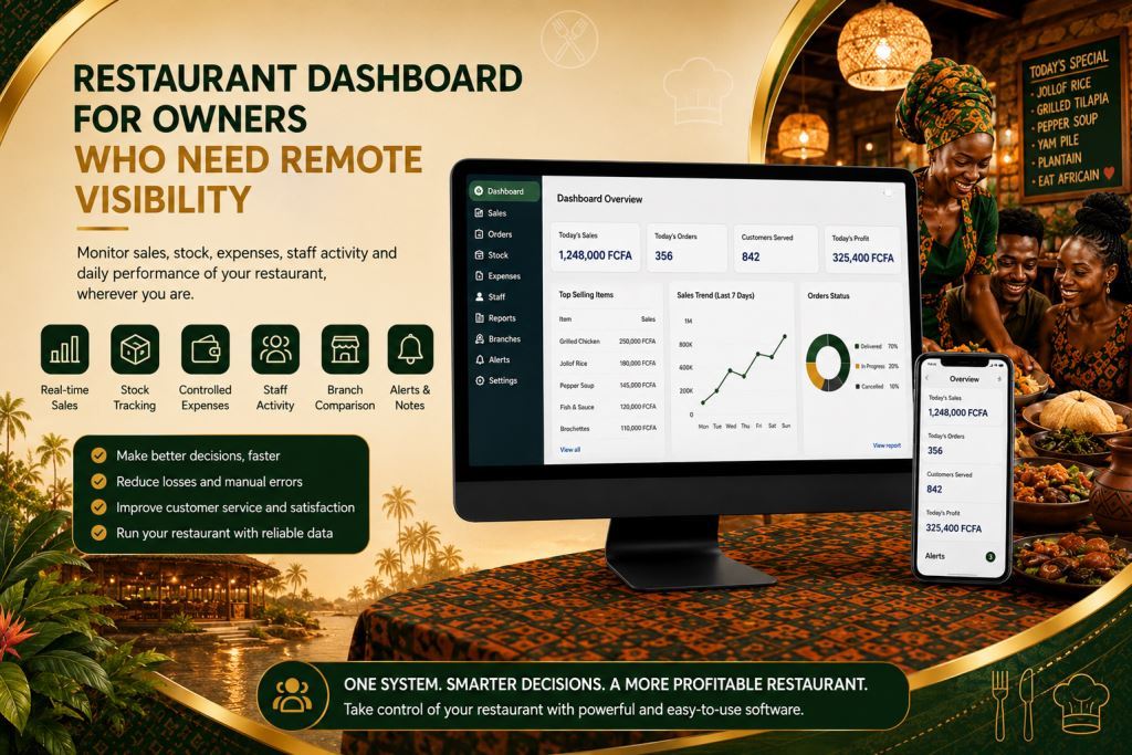 restaurant dashboard software Africa with Prosoft Africa software in Cameroon and Africa