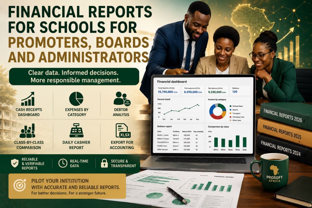 school financial reporting software Cameroon with Prosoft Africa software in Cameroon and Africa2